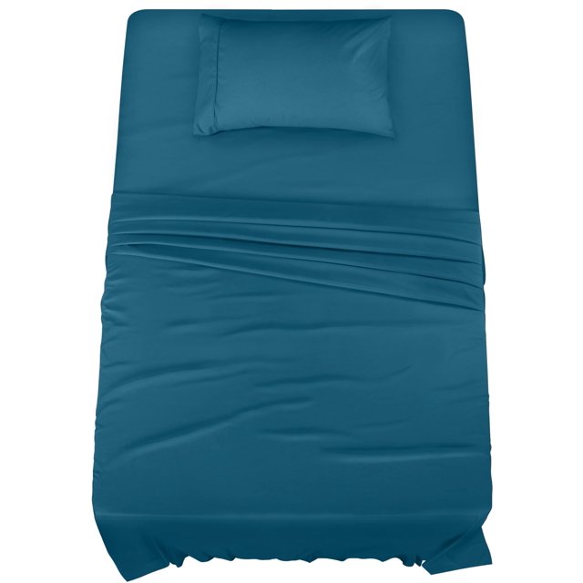 Juego de sábanas Utopia Bedding, de microfibra cepillada, doble, color azul
