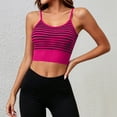 thumbnail image 4 of Fancifize Women Yoga Sleeveless Tshirts Workout Scoop Neck Striped Racerback Cropped Tank Tops Casual Slim Camisole, 4 of 6