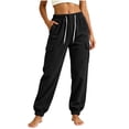 thumbnail image 2 of Purcolt Womens Corduroy Jogger Pants Casual Drawstring Elastic Waist Cargo Pants Comfort Loose Fit Athletic Pants with Ribbed Elastic Cuffs for Hiking Running Travel, 2 of 8