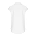 thumbnail image 5 of Tops for Women Trendy Small Items Athletic Glitter Foam Medium Workout Shirts Women Low Cut Ladies Tops V Neck Long Sleeve Dark Blouse Long Sleeve Summer plus Size for Summer Loose Short White M, 5 of 6