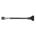 thumbnail image 2 of 2X Negro USB 2.0 9 Pin Hembra A USB 3.0 20 Pin Macho Cable Adaptador Conector, 2 of 5