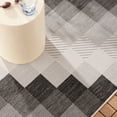 thumbnail image 6 of NICOLE MILLER NEW YORK Patio Country Ombre Chevron Indoor Outdoor Area Rug, UV Fade Resistant, Low Pile, Black/Cream, 3'11"x5'2", 6 of 10