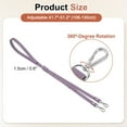 thumbnail image 2 of 0.6" Genuine Leather Purse Strap for Bag (Taro Purple, Silver Buckle), 2 of 6