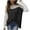 Black, variant on Womens Sweater Long Sleeve Round-Neck Solid Color Blouses Round-Neck Sweater Green L Sweater for Women