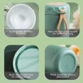 thumbnail image 3 of Cereal cup to go, yoghurt cup to go with spoon, practical cereal cup 2 pieces, to go cup, suitable for freezer, microwave and dishwasher, Nordic Green, 3 of 4