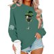 thumbnail image 4 of Camiseta con Capucha de Cuello Redondo Impresa de Navidad Casual, Camisetas de Navidad de Manga Larga de las Mujeres para las Fiestas de Vacaciones, 4 of 6