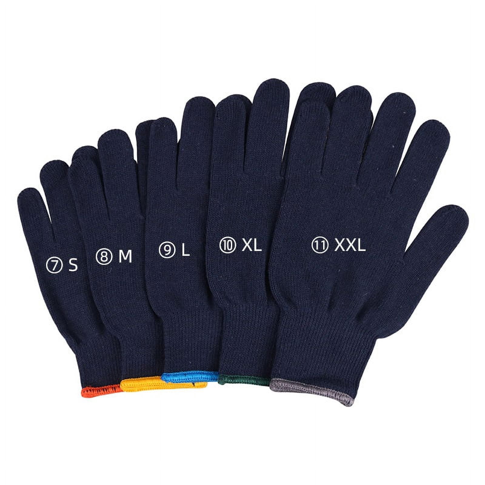 12 Pairs Professional Working Gloves Navy Blue Polycotton Shell Blue PVC Dots Coating Work Safety Gloves Cotton Gloves ,Comfort and Durability