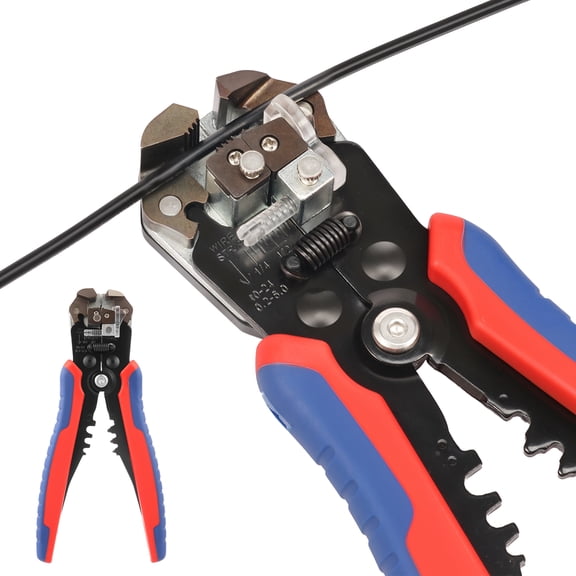Automatic Wire Stripper for 10-24 AWG 8 Inch 3 in 1 Tool for Stripping Cutting and Crimping Multi Function Wire Stripper for Industrial and DIY Use