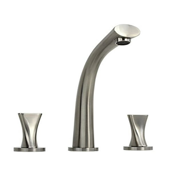 ARIEL TwistWSBN Stainless Steel Wide Spread 3Hole Bathroom Vanity