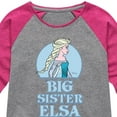 thumbnail image 3 of Frozen - Winter - Big Sister Elsa - Toddler & Youth Girls Raglan Graphic T-Shirt, 3 of 5