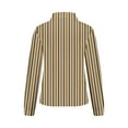 thumbnail image 4 of ShomPort Womens Button Down Shirts Striped Classic Long Sleeve Collared Office Work Blouses Tops (Khaki 11), 4 of 5