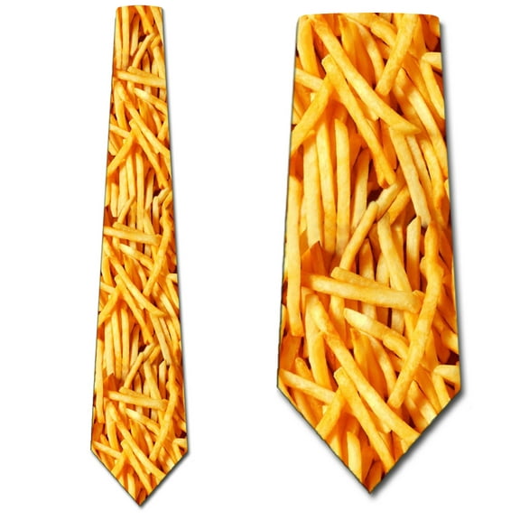French Fry Ties Mens Food Necktie Fries Tie by Three Rooker