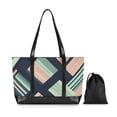 thumbnail image 7 of FORMRS Canvas Laptop Tote Bag for Women with 15.6" Computer Compartments Shoulder Handbag, Isometric Pink, 7 of 7