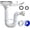 White, variant on Sink Drain Pipe 1-1/2", Flexible Drain Pipe, 7.5"-17.7" Expandable Flexible P Trap for Bathroom and Kitchen, Under Sink Plumbing, 1-1/4" Adapter Included, Gray, 1 PACK