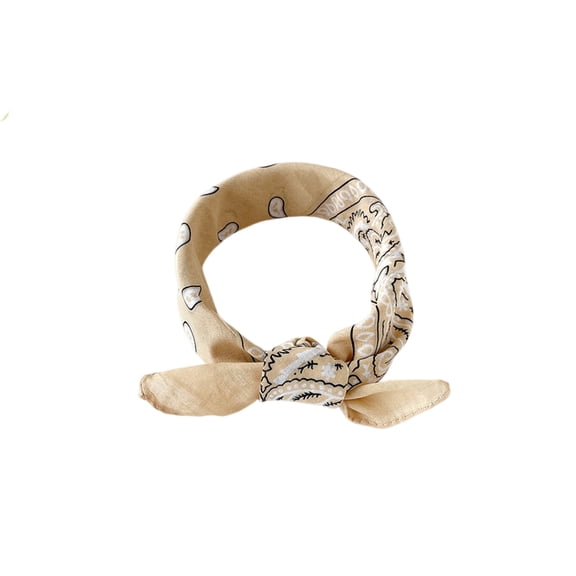 Women's Thin Summer Bandana Head Scarf Boho Bow Headband Cute Daily Hair Accessories Khaki One Size