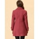 thumbnail image 4 of Abrigo De Invierno Con Botón Delantero Y Cuello Peter Pan Para Mujer Rojo Apagado S, 4 of 6
