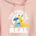 thumbnail image 3 of Pokémon - The Snuggle Is Real Pikachu And Piplup - Juniors Cropped Pullover Hoodie, 3 of 5