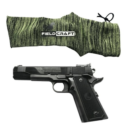 FIELDCRAFT Silicone Gun Socks Pistol/Handgun (14 in x 4.5 in) Extra Wide for Scope Optics Breathable Moisture Wicking - 2 Pack