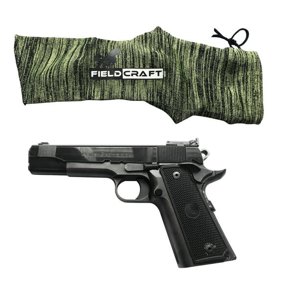 FIELDCRAFT Silicone Gun Socks Pistol/Handgun (14 in x 4.5 in) Extra Wide for Scope Optics Breathable Moisture Wicking - 2 Pack