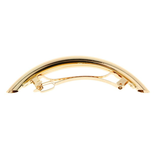Tubo Barrette Francés Automático Pinzas Cabello Grandes Soporte Para Joyas Oro Salvador Pinza para el cabello para las mujeres