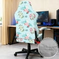thumbnail image 4 of Xixirimido Gaming Chair Covers, 3D Printing Stretchable Computer Chair Slipcover Soft Non-Slip Gamer Chair Cover with Armrest Covers, Rabbit Floral Easter Egg Blue, 4 of 8