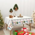 thumbnail image 5 of Christmas Tablecloth Pink Watercolor Nutcracker Fabric Table Cloth Washable Table Cover for Picnic Dinner Table Home Kitchen Xmas Party Decor, 60 x 102 Inch, 5 of 7