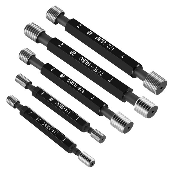 Calibre de enchufe roscado Consfly, 5 piezas, rosca unificada 2B con cajas