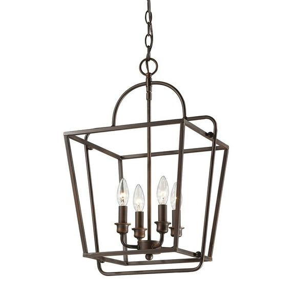 3237-RBZ-Millennium Lighting-4 Light Pendant-22 Inches Tall and 15 Inches Wide-Rubbed Bronze Finish -Traditional Installation