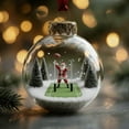 thumbnail image 4 of Dserhfy Christmas Santa Claus Hanging Decoration, Clear Ball Playing Tennis Golf Soccer Basketball Badminton Santa Xmas Tree Hanging Ornament Pendant, 4 of 8