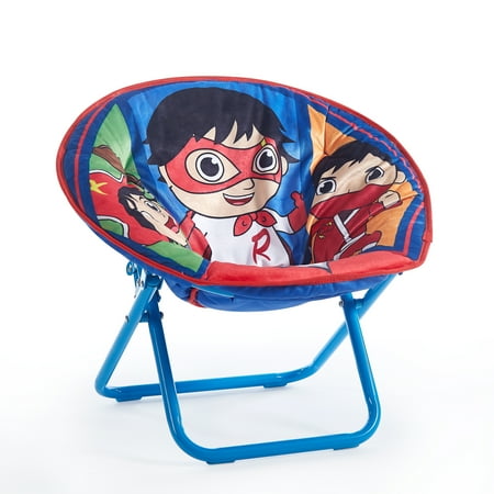 Ryan's World 19"- inch Red Polyester Toddler Armless Saucer Chair, Includes One Piece