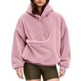 thumbnail image 2 of laqbezok Fleece Pet Hoodie Carrier, Women's Sweatshirt With Cat Dog Pouch, Cozy Hoodie With Pet Pouch & Large Pocket for Puppy Kitten Dogs Holder, Pink XXL, 2 of 9