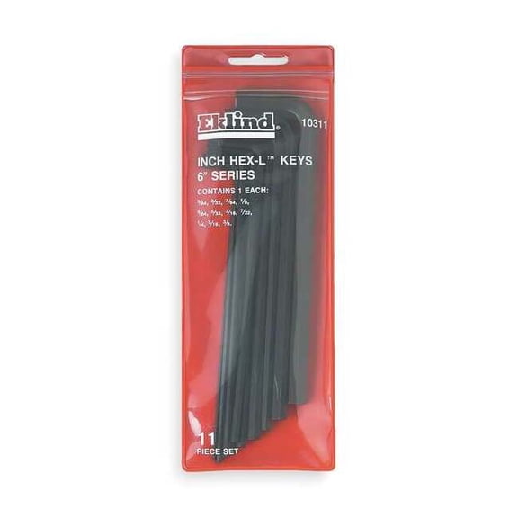 Eklind 11 Piece SAE L-Shape Hex Key Set, 10311 10311