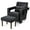 Black, variant on Giantex Armchair w/Ottoman, Leisure Soft Sofa Chair w/Waist Pillow, Adjustable Foot Pads for Reading, Green