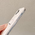 thumbnail image 4 of Cute Smile Face Meteorite Shape Glossy Soft Case  for iPhone (White,iPhone 15), 4 of 6