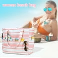 thumbnail image 4 of Bolsa de playa LEDAOU impermeable y resistente a la arena para mujer con bolsillo húmedo, 4 of 9