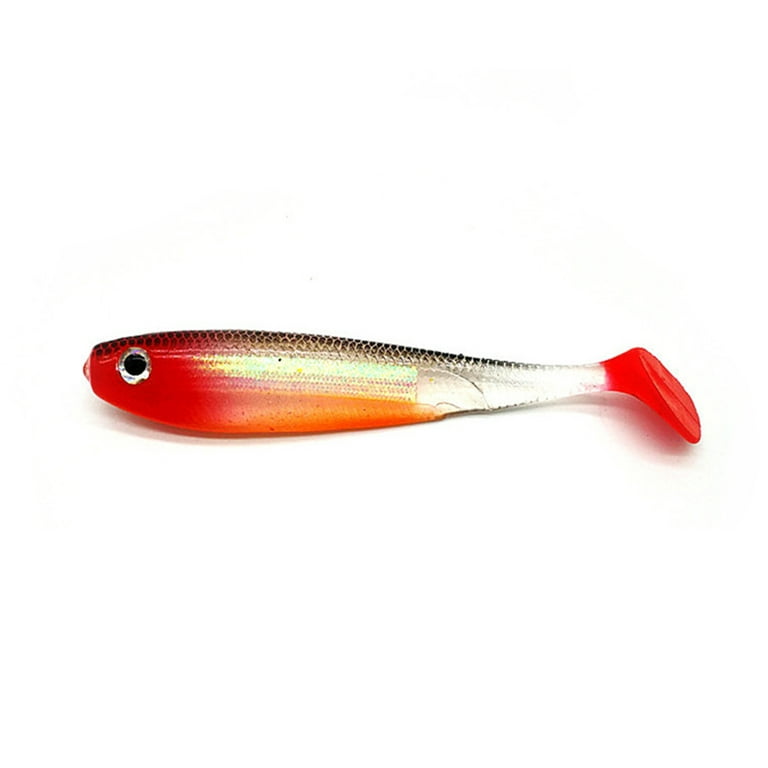 UDIYO 12cm/12g Fishing Lure Good Toughness Bright Color 3D Eyes Rainbow  Fish Bite Soft Paddle Tail Swimbait for Freshwater 