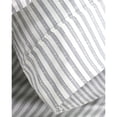 thumbnail image 3 of Melange Home Printed Cotton 400 Thread Count Grey Broken Stripe Bed Sheet Set California King, 3 of 3