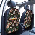thumbnail image 2 of Colorful Carnations Flowers Mats Back Seat Protectors, Car Seat Protector Vehicle Organizers Waterproof Cover Back Seat Cover for Kids with 3 Storage Pockets 2 Pack, 2 of 5