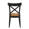 thumbnail image 3 of Set of 2 Modern Beige Fabric & Black Wood Side Chairs - 37" H, Comfortable Padded Dining Room Seating, Sleek Upholstered Accent Chairs, 3 of 7