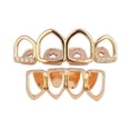 thumbnail image 3 of Parrillas Chapadas en dieciocho , 4 Colmillos, Conjunto Inferior, Cara Abierta, Colmillos, Rejilla, Joker, Rock, Joyería de Disfraz Fernando Tapas de dientes bucales, 3 of 5