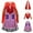 Orange, variant on IDOPIP Halloween Sanderson Sisters Costume Kids Girls Sarah Mary Winifred Witch Dress with Cape Fancy Dress up Cosplay Suit for Photo Shoot Party 6-7 Years Green