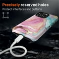 thumbnail image 7 of FKBRCL4U for iPhone 15 Pro Max Compatible with Magsafe Case Marble Art Pink Teal Golden Lines Pattern for Girl Boy Full Body Magnetic Design Soft Silicone Protection, 7 of 7
