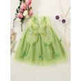thumbnail image 2 of Lnzyyephy Toddler Baby Girl Summer Tulle Dress, Sleeveless 3D Butterfly Wing Sleeveless A-Line Beach Wedding Party Dress, 2 of 9