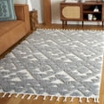 thumbnail image 2 of SAFAVIEH Moroccan Tassel Larry Geometric Shag Area Rug, Gray/Ivory, 3' x 5', 2 of 8