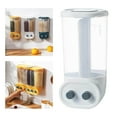 thumbnail image 3 of ziyahi Wall-Mounted Dry Food Storage Dispenser Grains Rice Box Candy Organizer 2 Grid White, 3 of 8