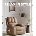 thumbnail image 5 of Twister.CK Electric Recliner Chair with Massage & Heat, 360° Swivel Rocker Lounge Recliner, Single Sofa Chair with Remote Control & Cup Holder, Living Room Bedroom Nursery, Dark Yellow, 5 of 7