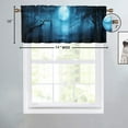 thumbnail image 4 of Mystical Forest Rod Pocket Thermal Insulated Curtain Valance Nature Misty Foggy Woodland Night Thermal Insulated Room Darkening Curtain for Dinning Room 54 by 18 in, 1 Panel, 4 of 6