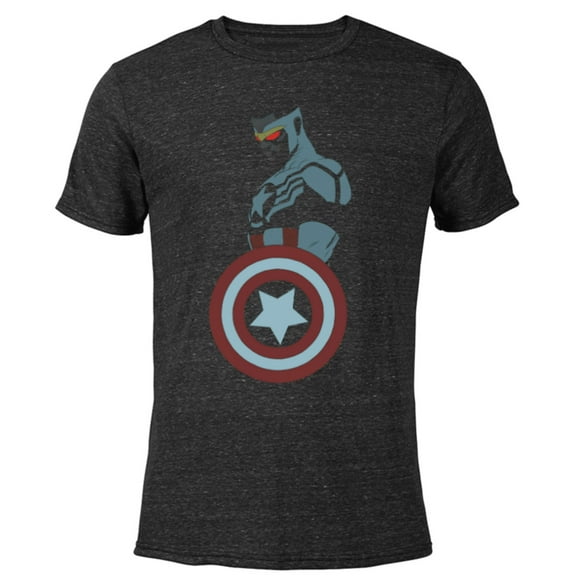 Marvel Avengers Sam Wilson Captain America Portrait - Short Sleeve Blended T-Shirt for Adults - Customized-Black