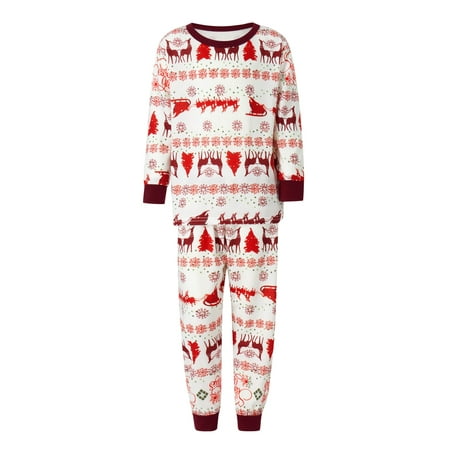 

Wassery Christmas Pajamas Sets Family Holiday Matching Pajama Sleepwear Christmas Parent Child Loungewear Set Jammies for Couples Kids Baby