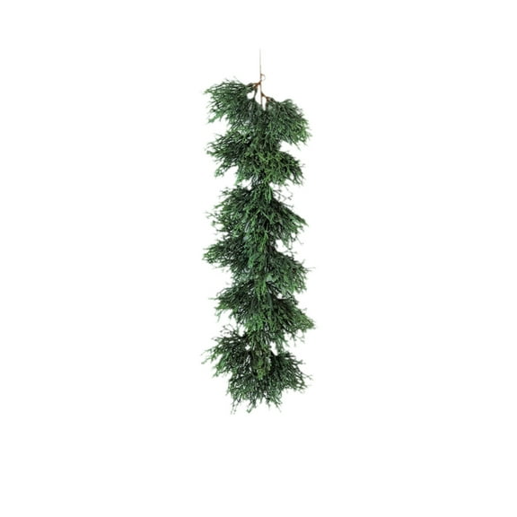 Garlands Christmas Hwkond 22 Inch Short Christmas Rattan Green Pinaster Needle Rattan Garland Suitable For Indoor And Outdoor Holiday Decoration Door And Stair Railing Mantel Up to 60% Off